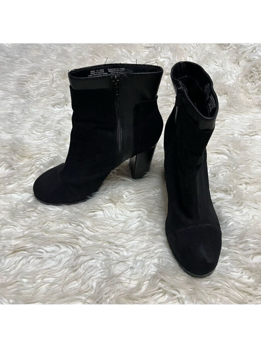 Juicy Couture Women’s Black Suede Ankle Boots. Size 10